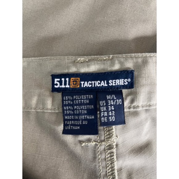 5.11 Tactical Series Cargo Pants Mens 34 X 30 Tan Utility Outdoors Military - Picture 9 of 10